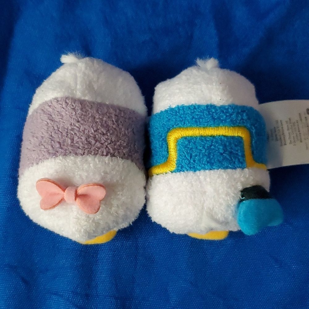 Disney Tsum Tsum Donald Duck Daisy Duck Mini Plush Lot 2pc Set Authentic - Picture 2 of 11